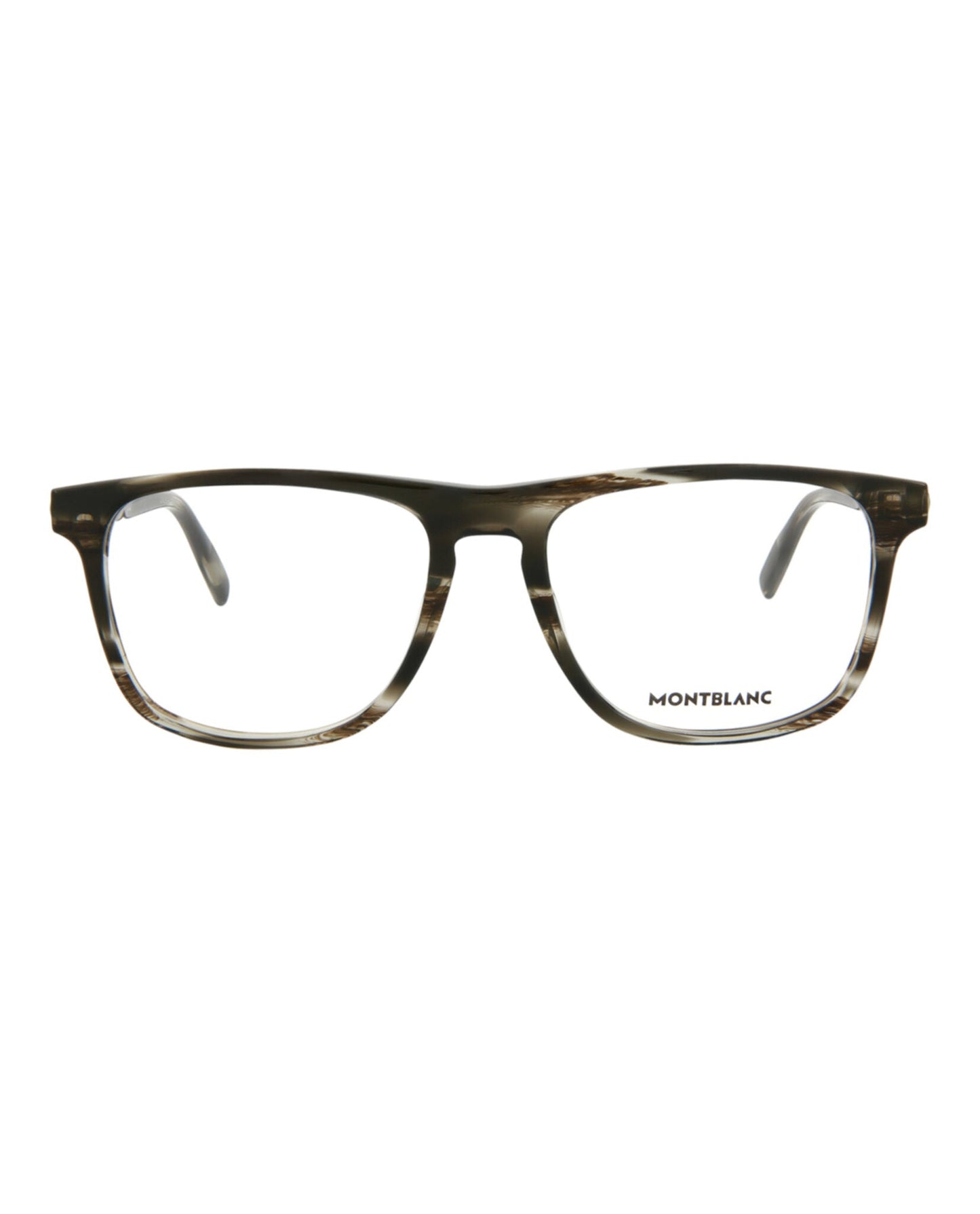 Montblanc Mens Square/Rectangle Grey Grey Transparent Fashion Designer Eyewear