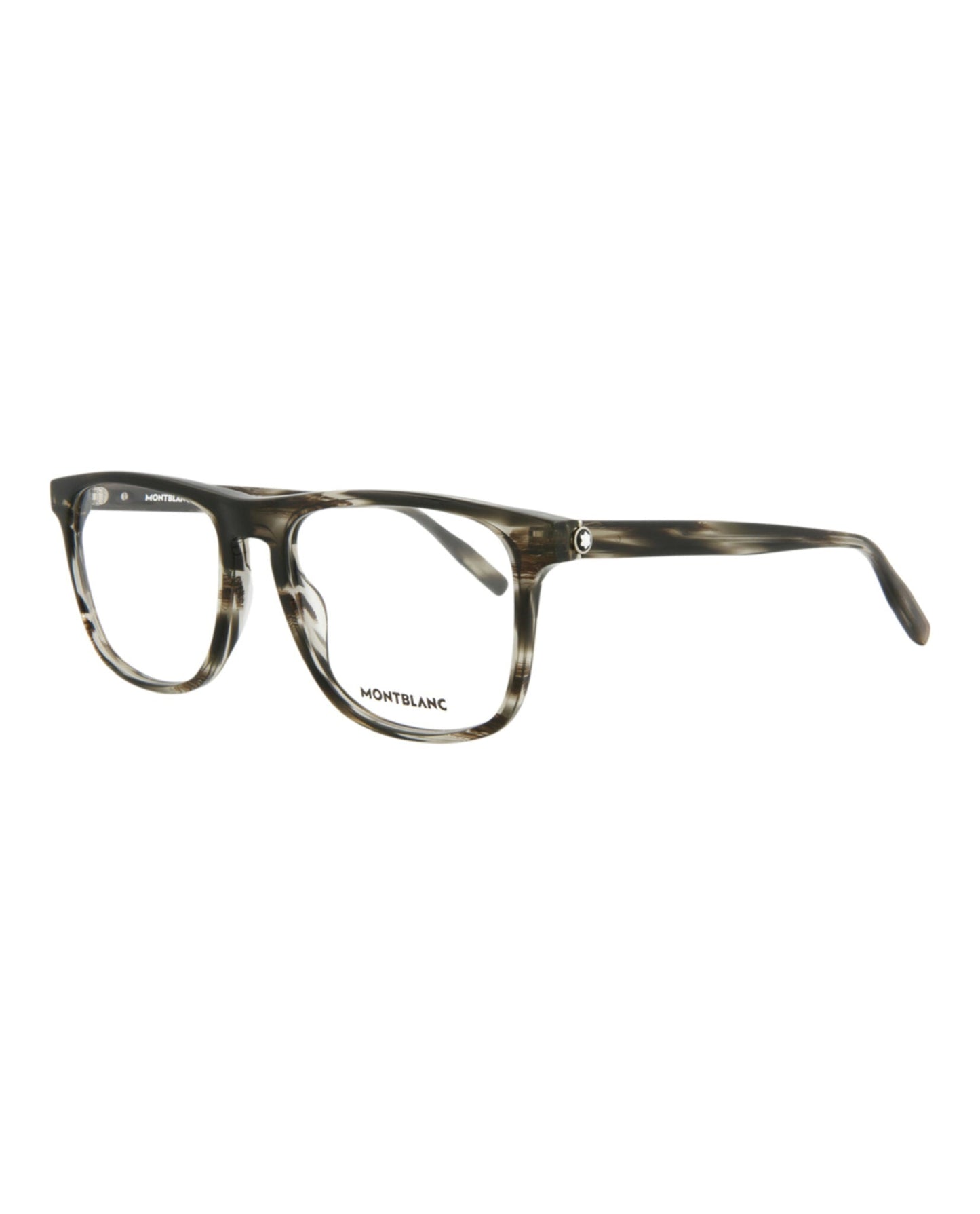 Montblanc Mens Square/Rectangle Grey Grey Transparent Fashion Designer Eyewear