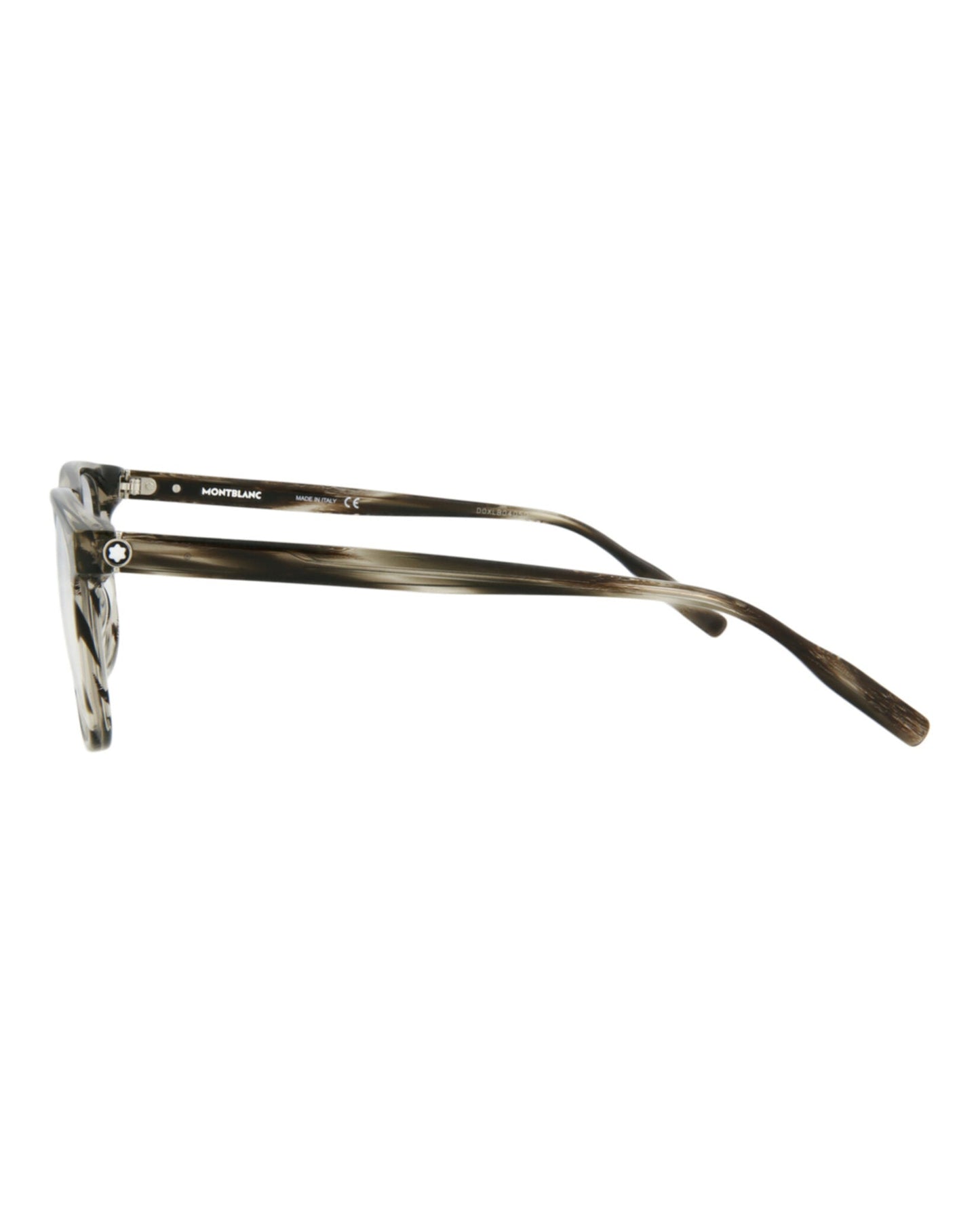 Montblanc Mens Square/Rectangle Grey Grey Transparent Fashion Designer Eyewear
