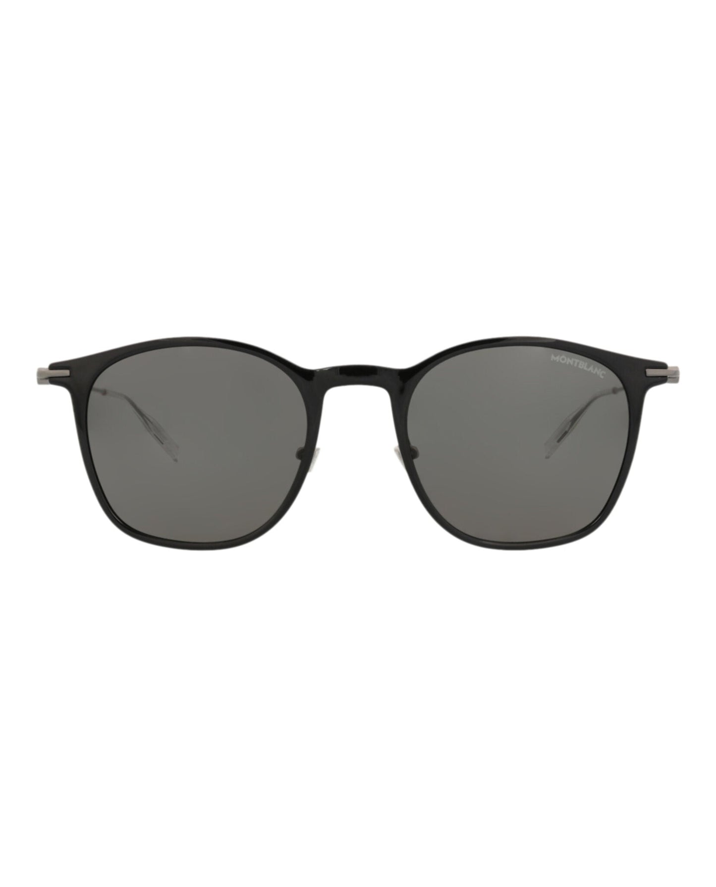 Montblanc Mens Round/Oval Black Ruthenium Grey Fashion Designer Eyewear