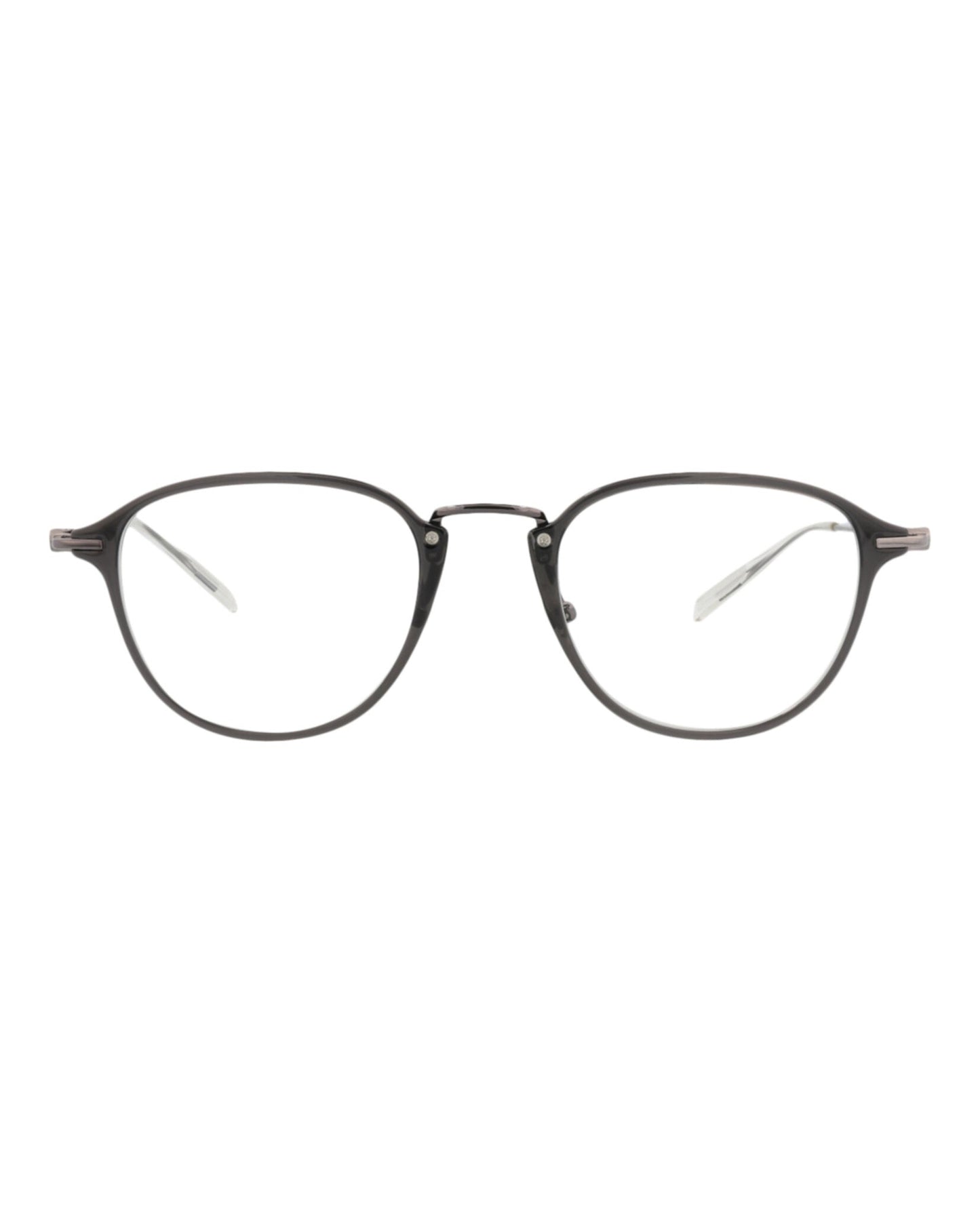 Montblanc Mens Round/Oval Grey Ruthenium Transparent Fashion Designer Eyewear