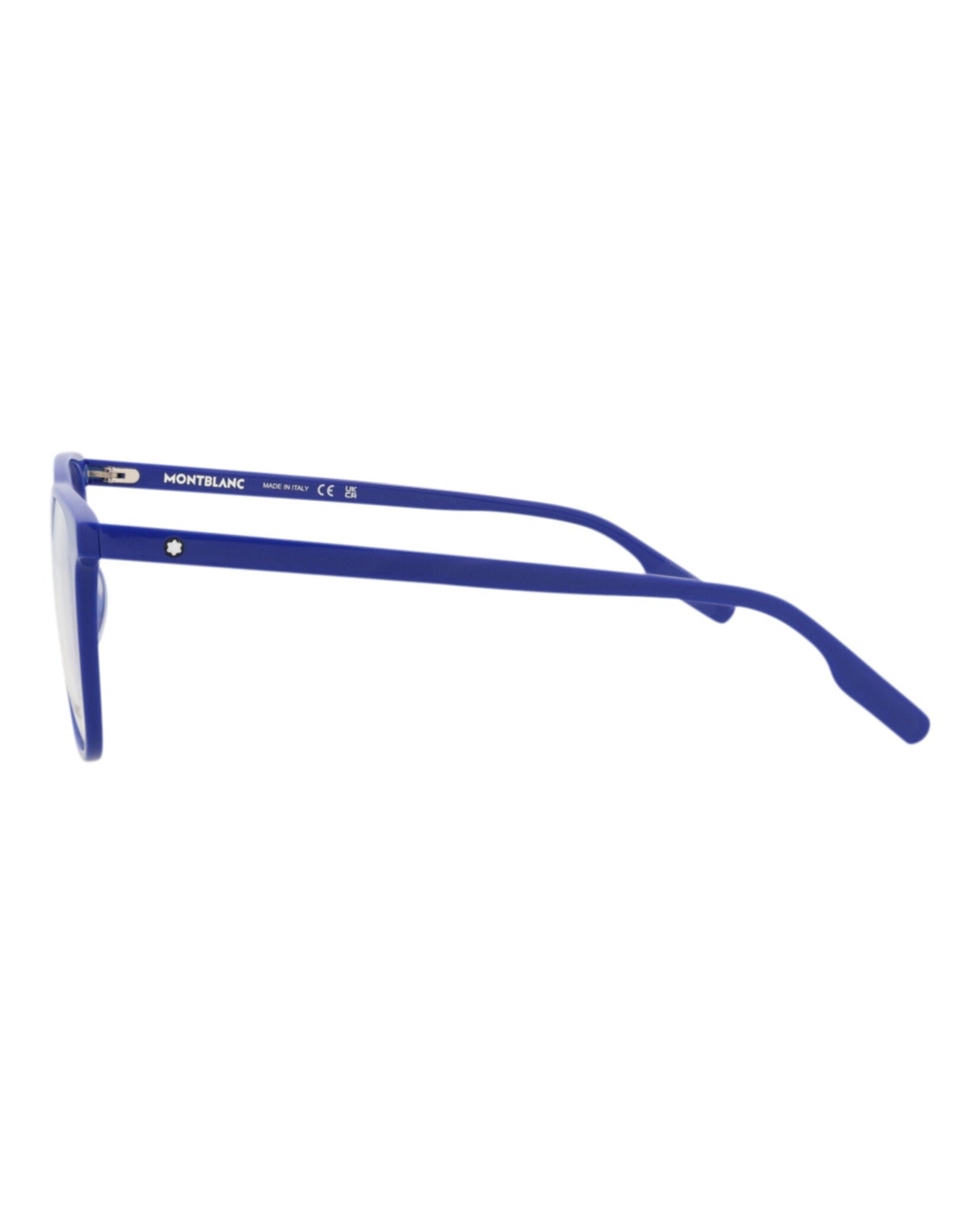 Montblanc Mens Square/Rectangle Blue Blue Transparent Fashion Designer Eyewear