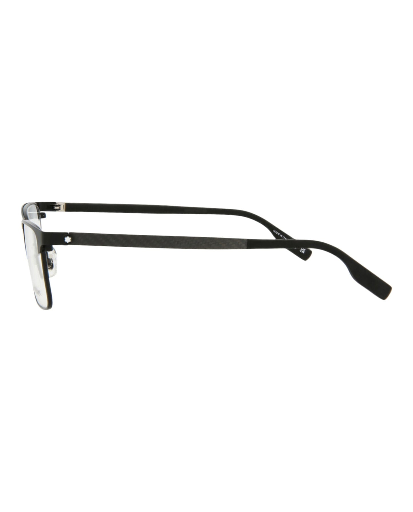 Montblanc Mens Square/Rectangle Black Black Transparent Fashion Designer Eyewear