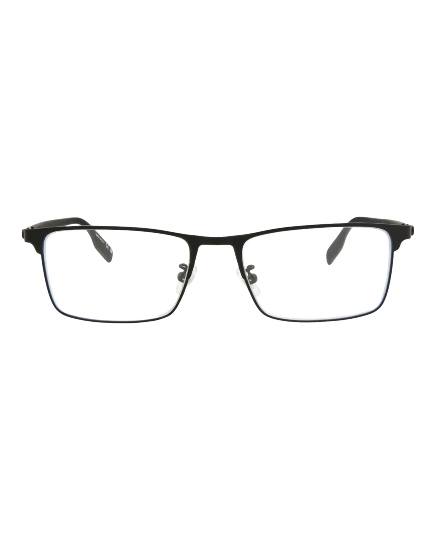 Montblanc Mens Square/Rectangle Black Black Transparent Fashion Designer Eyewear