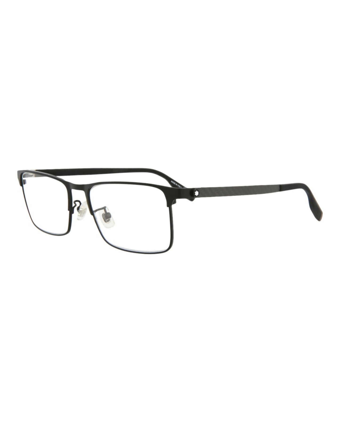 Montblanc Mens Square/Rectangle Black Black Transparent Fashion Designer Eyewear