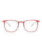 Montblanc Mens Square/Rectangle Red Silver Transparent Fashion Designer Eyewear