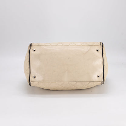 Chanel Quilted Calfskin Shoulder Bag Cream