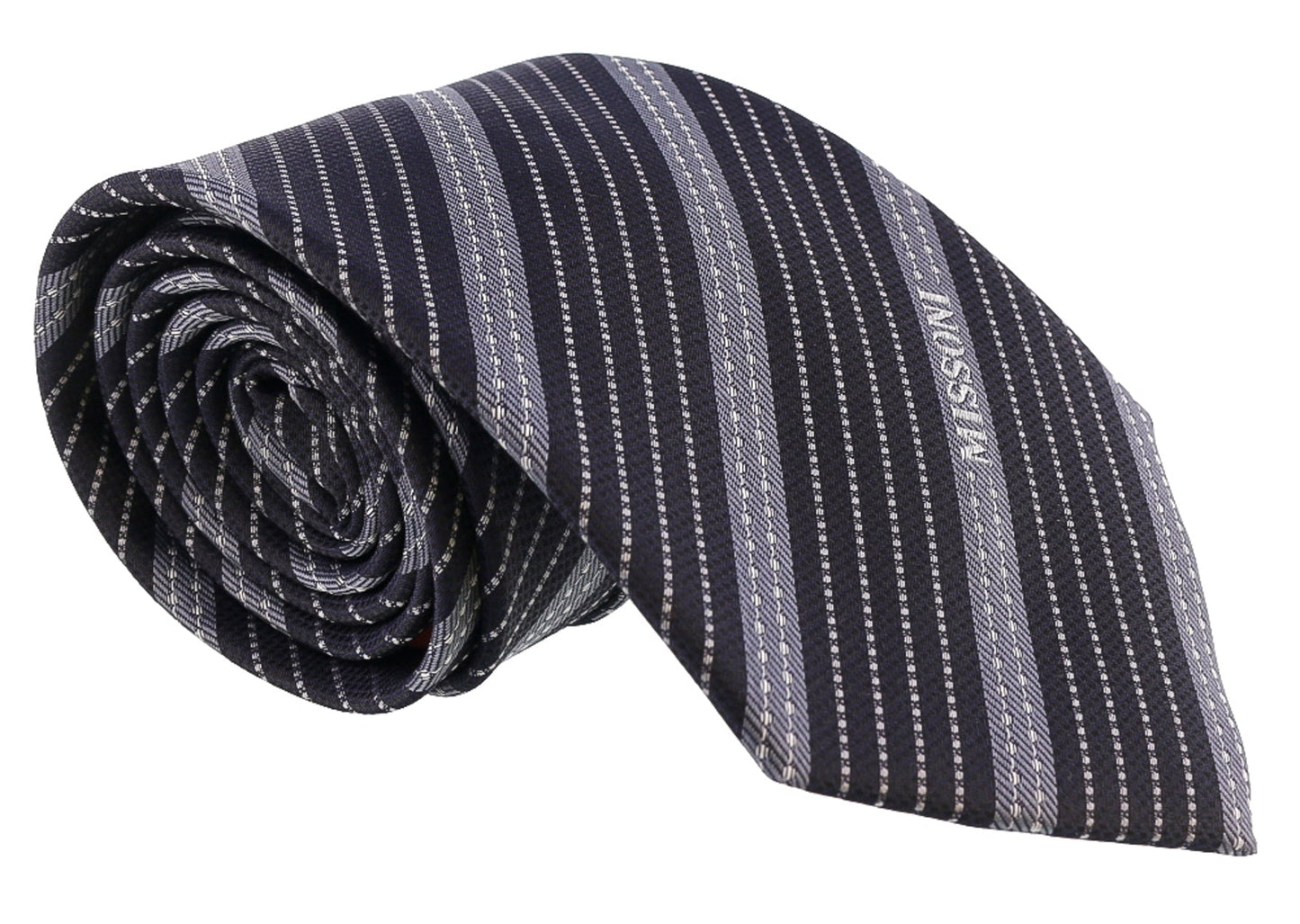 Missoni Multi Stripe Blue/Grey Woven 100% Silk Tie