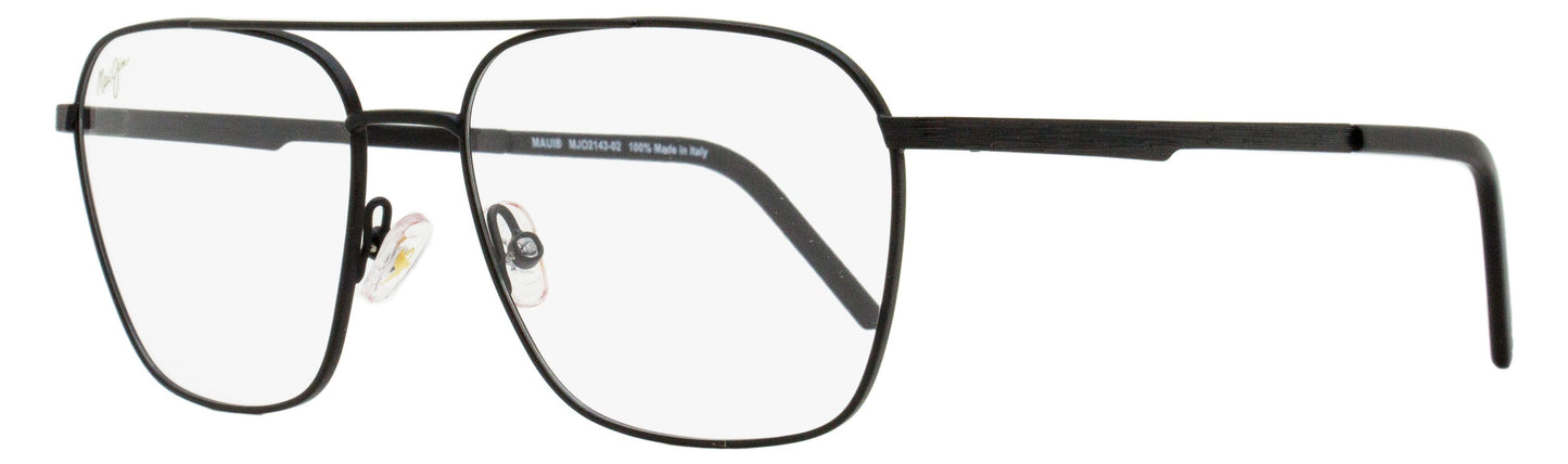 Maui Jim Pilot Eyeglasses MJO2143 02 Black 55mm Black