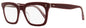 Maui Jim Rectangular Eyeglasses MJO2216 07F Burgundy/Clear 49mm Burgundy Clear