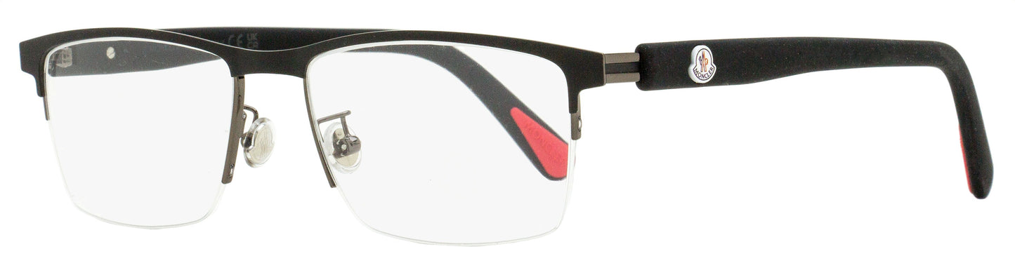 Moncler Semi-Rimless Eyeglasses ML5164H 002 Matte Black 54mm Matte Black