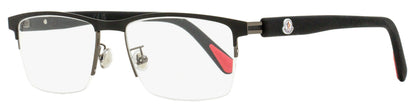 Moncler Semi-Rimless Eyeglasses ML5164H 002 Matte Black 54mm Matte Black