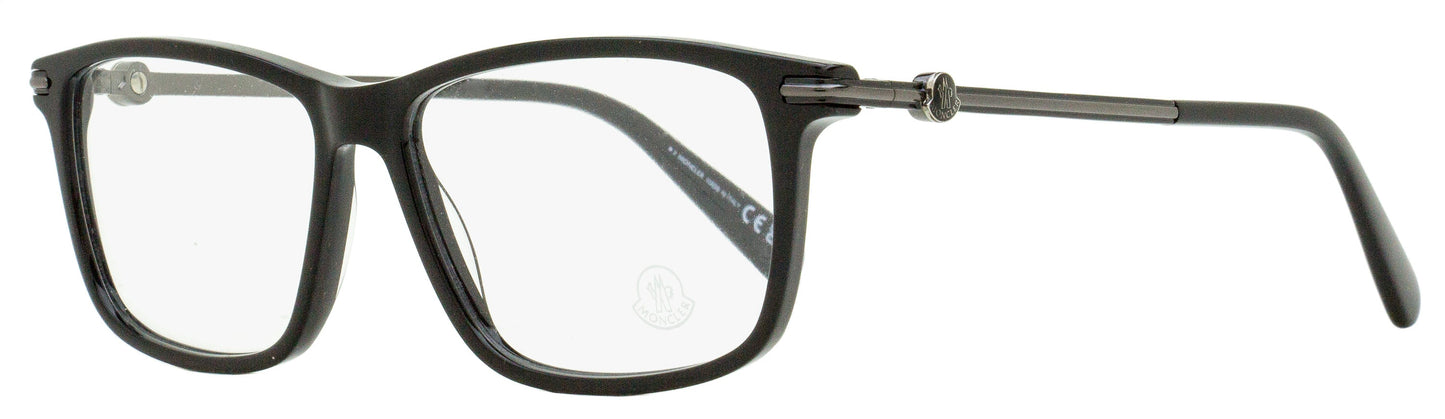 Moncler Rectangular Eyeglasses ML5205 001 Black/Gunmetal 54mm Black Gunmetal