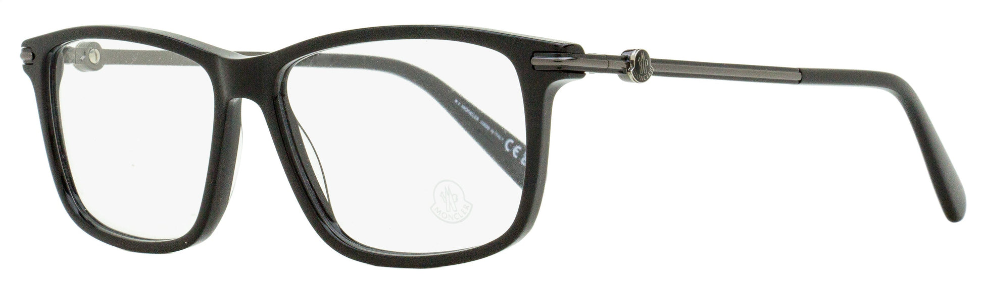 Moncler Rectangular Eyeglasses ML5205 001 Black/Gunmetal 54mm Black Gunmetal