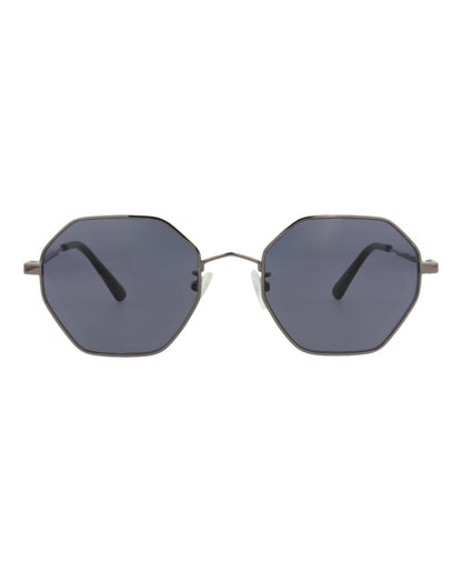 McQ Alexander McQueen Mens Square/Rectangle Ruthenium Ruthenium Grey Fashion Designer Eyewear