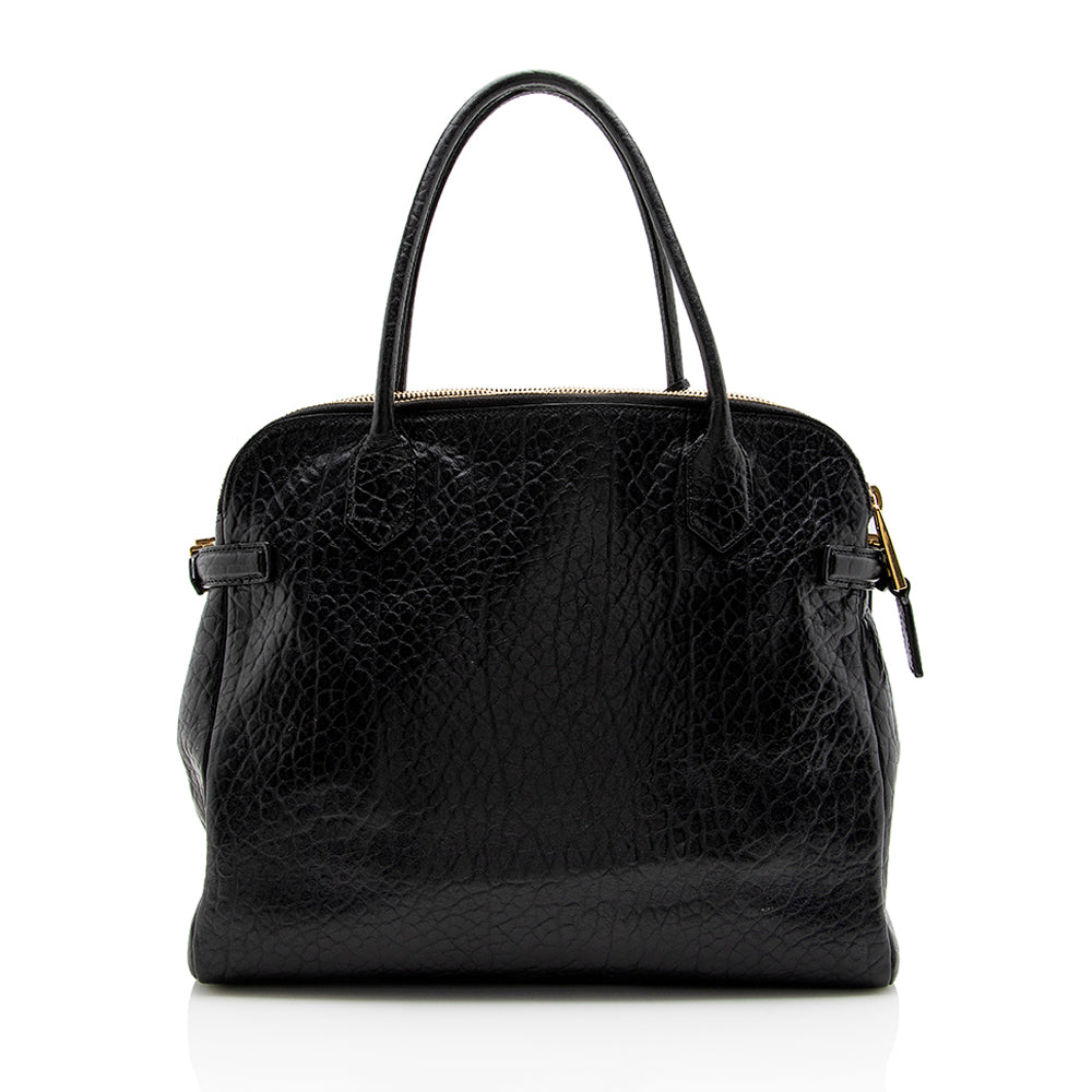 Marc Jacobs Leather Double-Zip Lock Tote