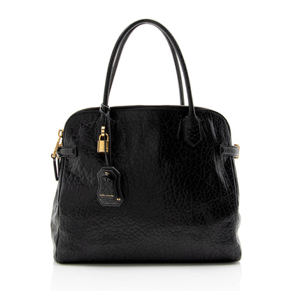 Marc Jacobs Leather Double-Zip Lock Tote