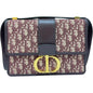 Christian Dior 30 Montaigne Oblique Canvas/Leather/Jacquard Shoulder Bag