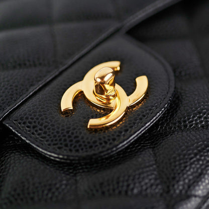 Chanel Classic Flap Jumbo Caviar Black Shoulder Bag