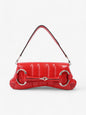 Gucci Maxi Horsebit Chain Shoulder Bag Red Nappa Leather Medium