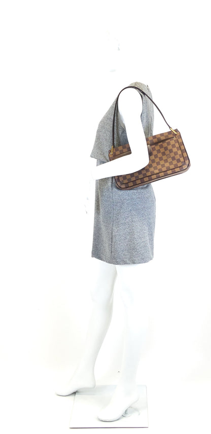 Louis Vuitto Aubagne Damier Ebene Canvas Shoulder Bag
