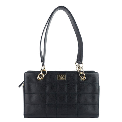 Chanel Chocolate Bar Caviar Leather Shoulder Bag