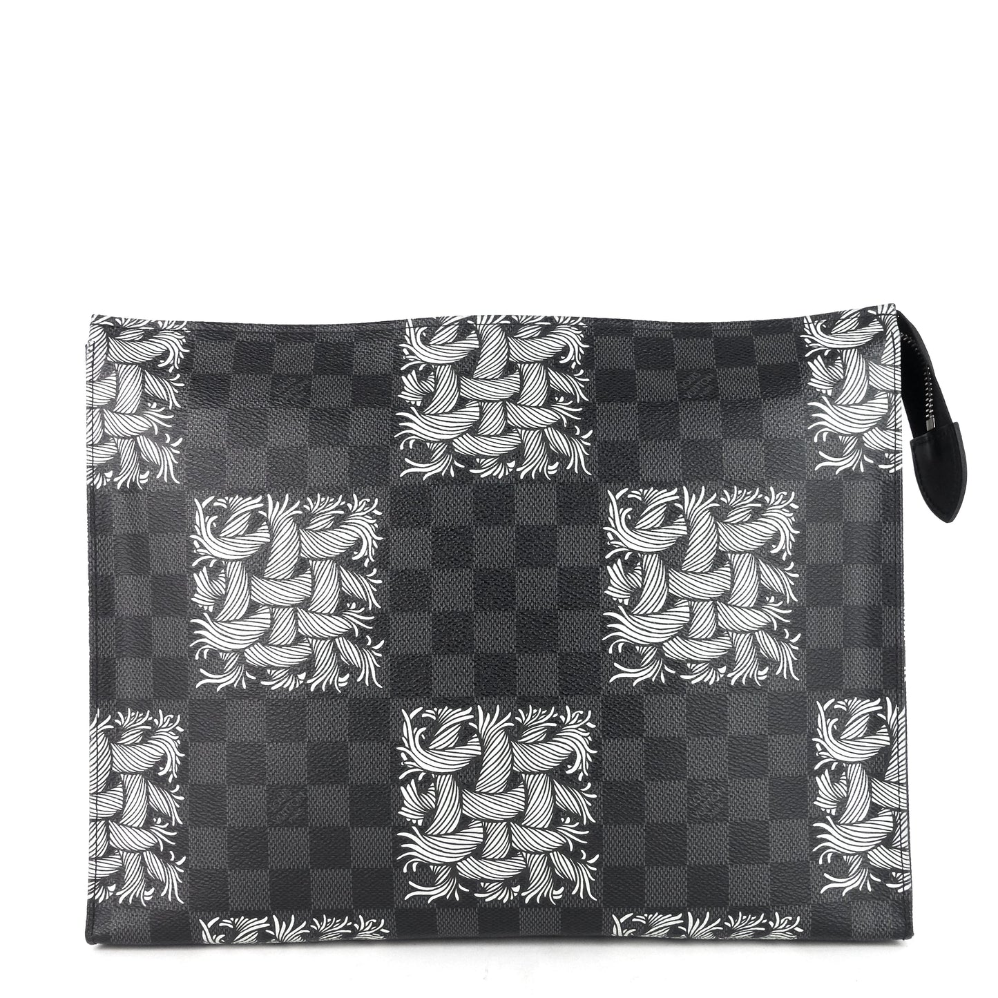 Louis Vuitto Pochette Voyage Rope Damier Graphite Canvas Clutch Bag
