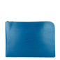 Louis Vuitto Pochette Jour PM Blue Epi Leather Clutch Bag