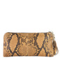 Gucci Zipped Python Leather Clutch Bag
