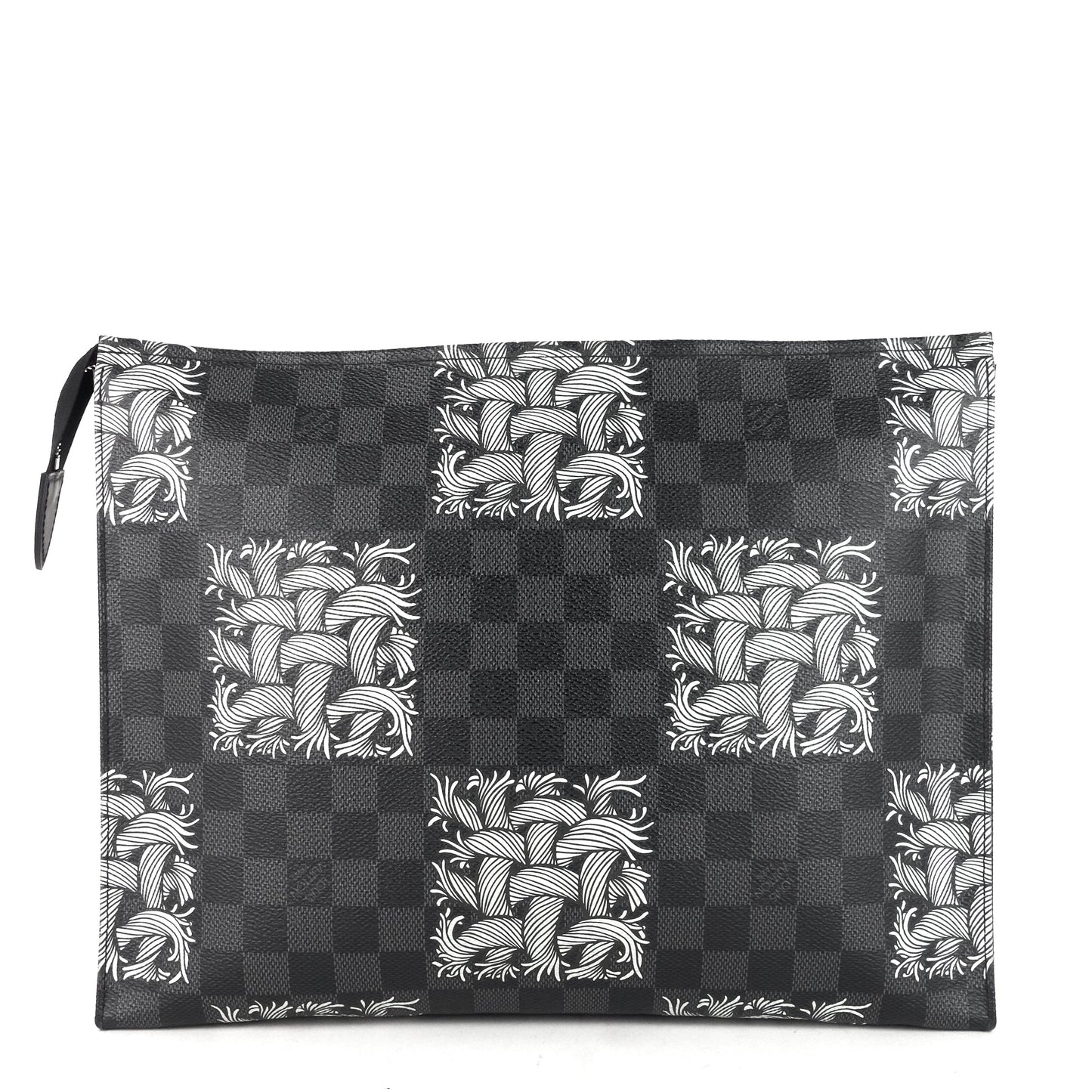 Louis Vuitto Pochette Voyage Rope Damier Graphite Canvas Clutch Bag