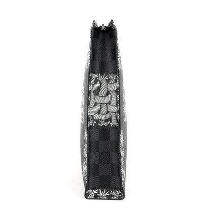 Louis Vuitto Pochette Voyage Rope Damier Graphite Canvas Clutch Bag