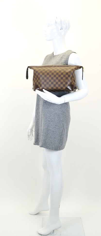 Louis Vuitto Trousse Vaslav Damier Ebene Canvas Clutch Bag