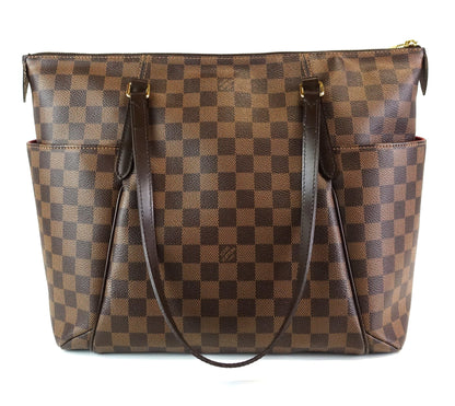 Louis Vuitto Totally MM Damier Ebene Canvas Shoulder Bag