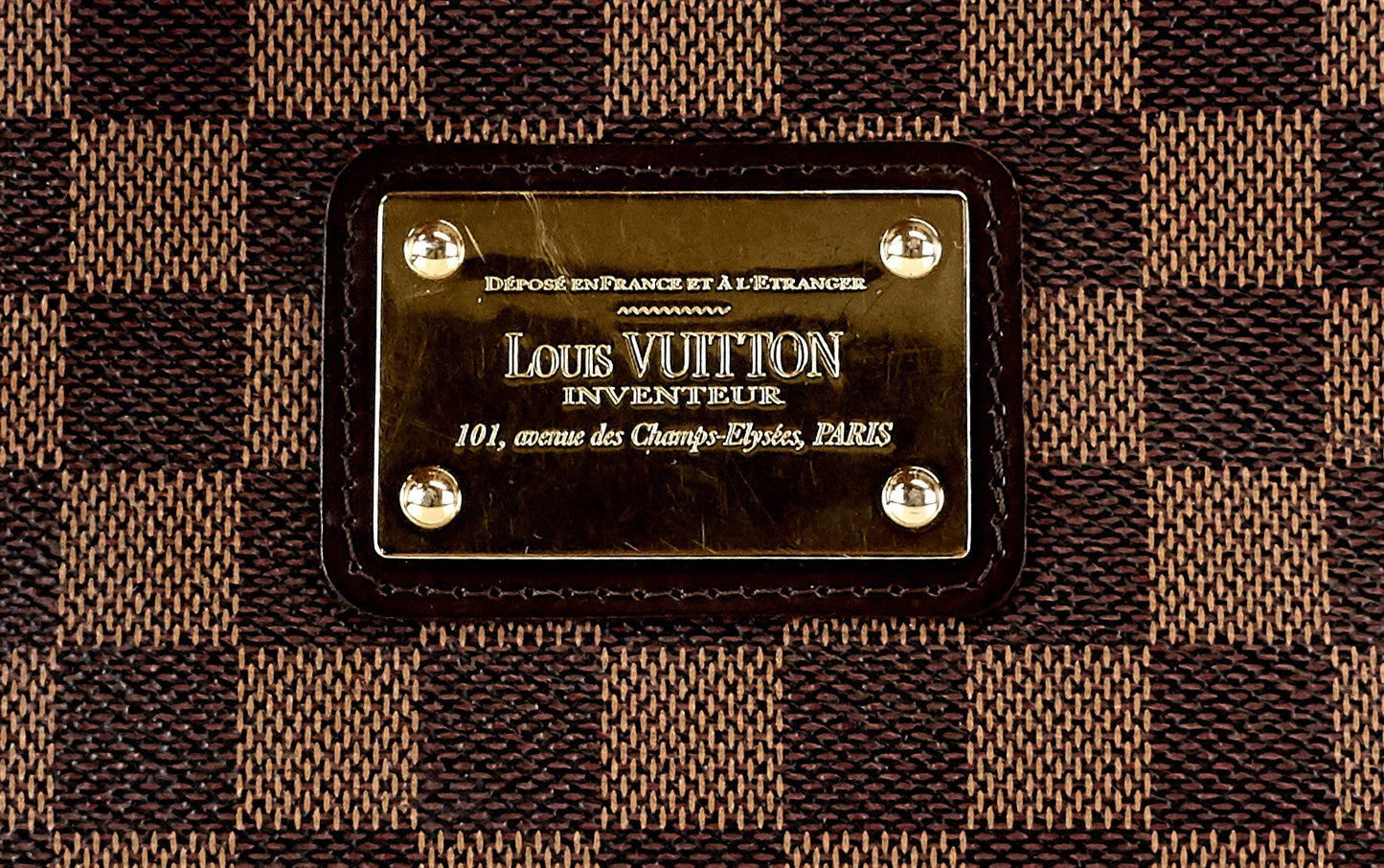 Louis Vuitto Eva Damier Ebene Canvas Shoulder Bag