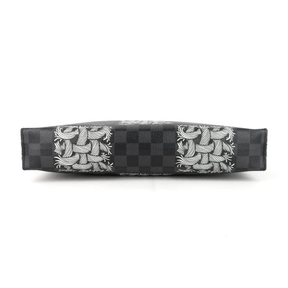 Louis Vuitto Pochette Voyage Rope Damier Graphite Canvas Clutch Bag