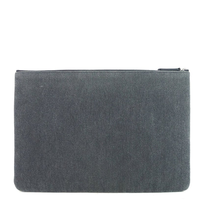 Chanel Deauville Denim O Case Sequin Clutch Bag