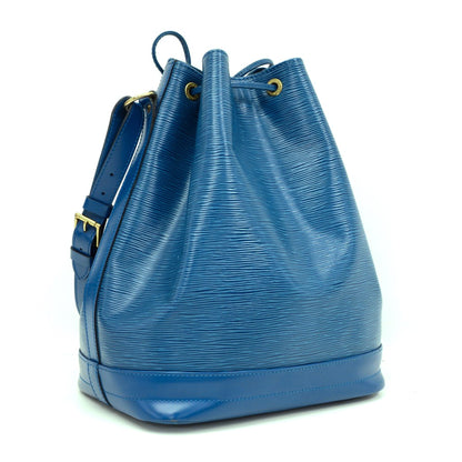 Louis Vuitto Noe Blue Epi Leather Large Shoulder Bag