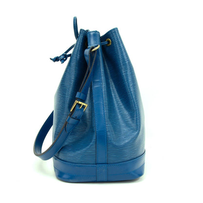 Louis Vuitto Noe Blue Epi Leather Large Shoulder Bag