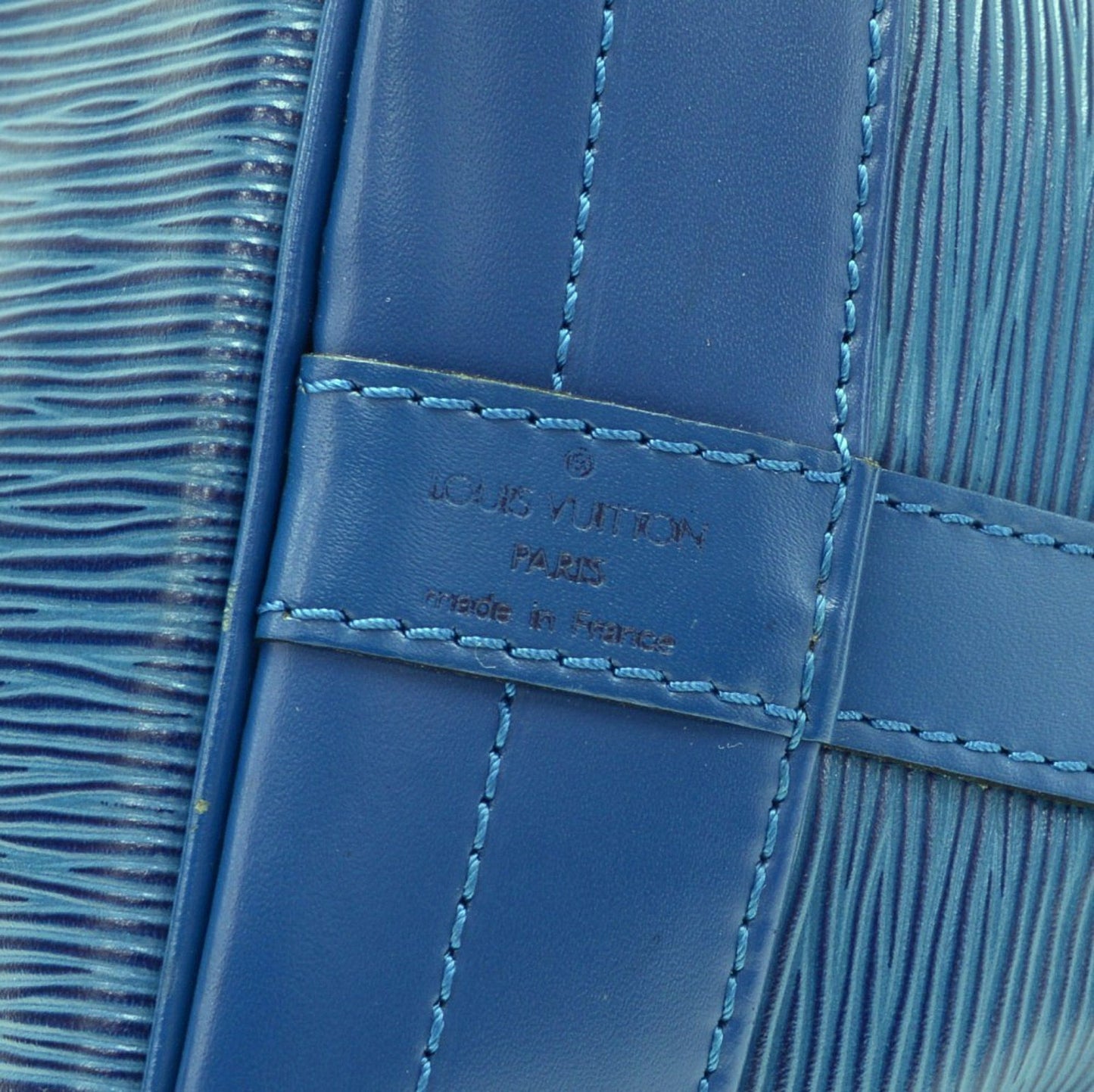 Louis Vuitto Noe Blue Epi Leather Large Shoulder Bag