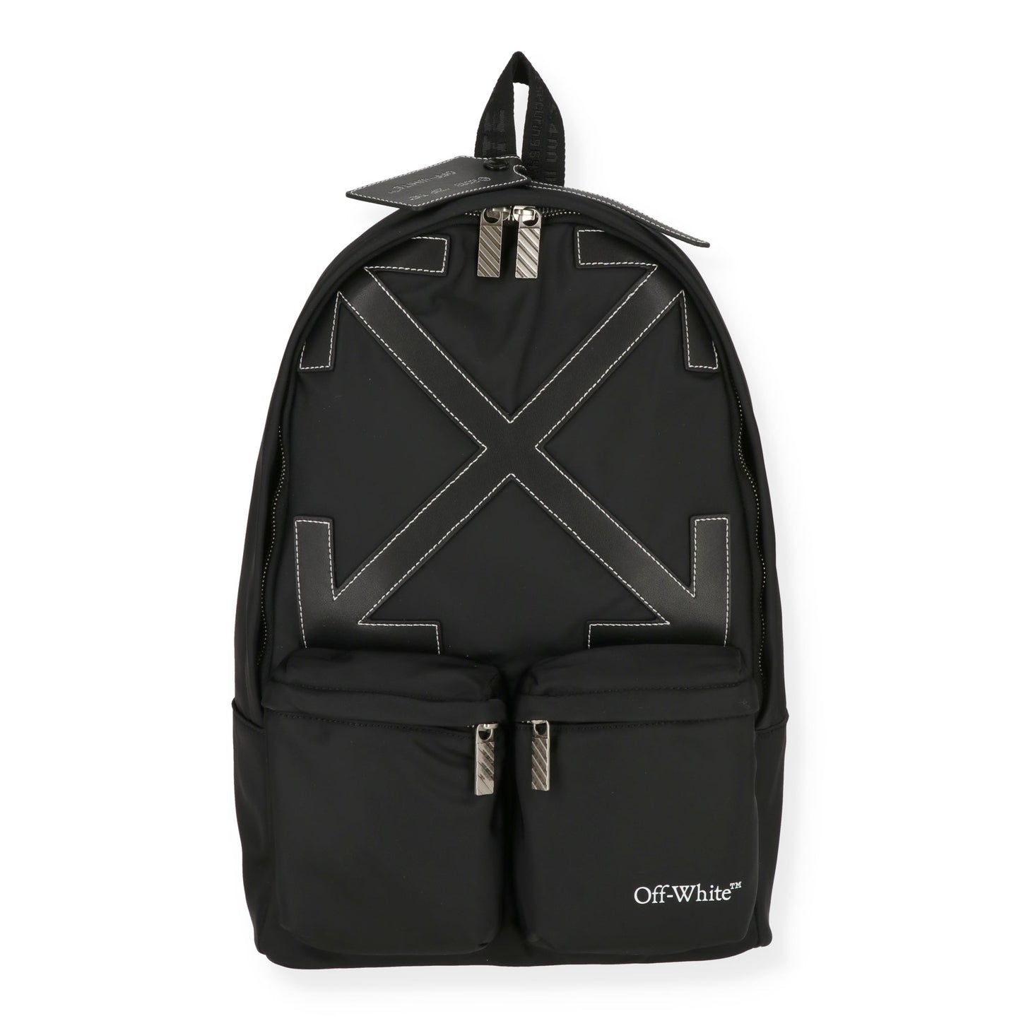 Off White Mens Black Backpack