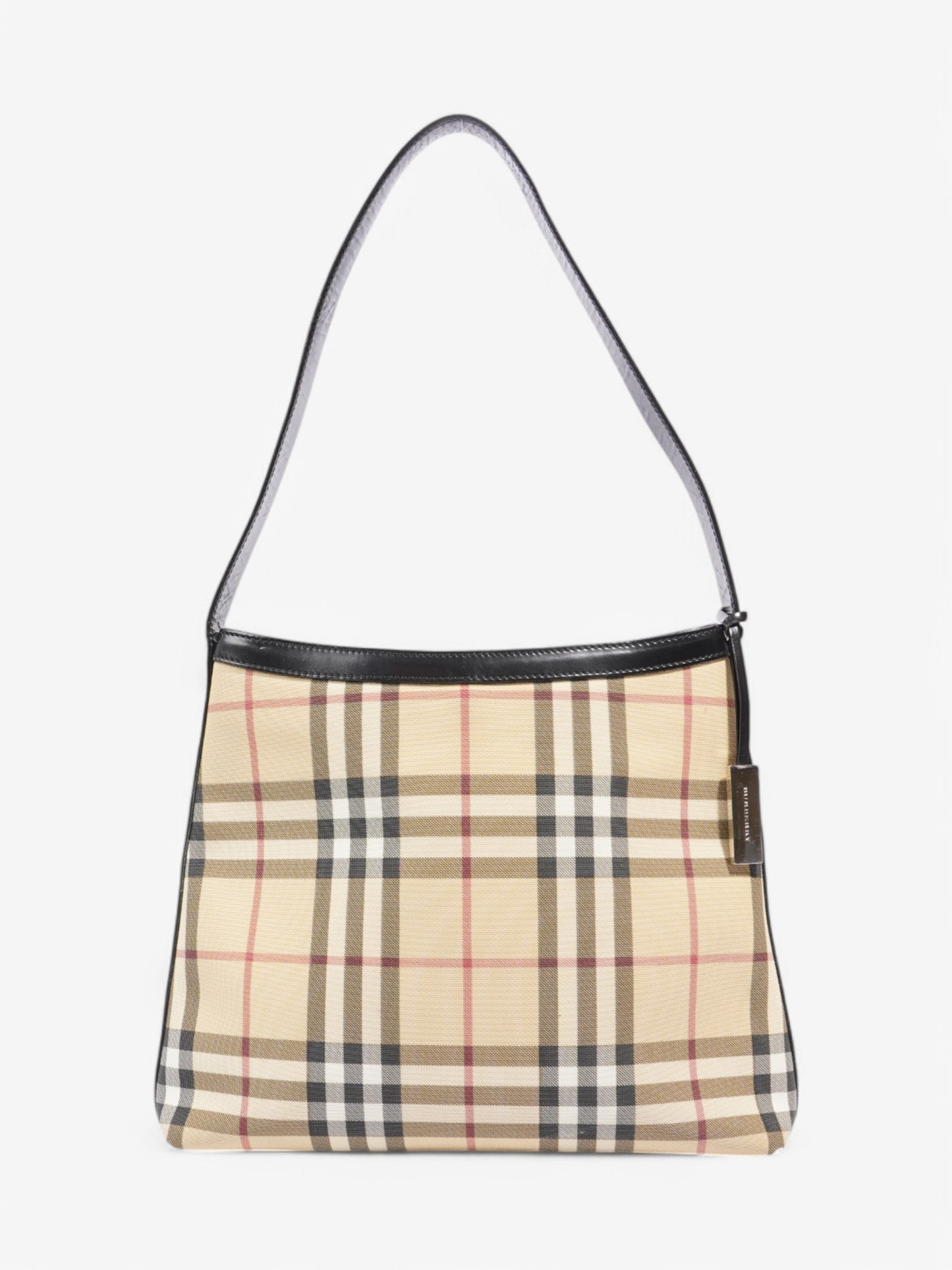 Burberry Shoulder Bag Check Coated Canvas