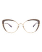 Pomellato Womens Cat Eye Gold Gold Transparent Fashion Designer Eyewear