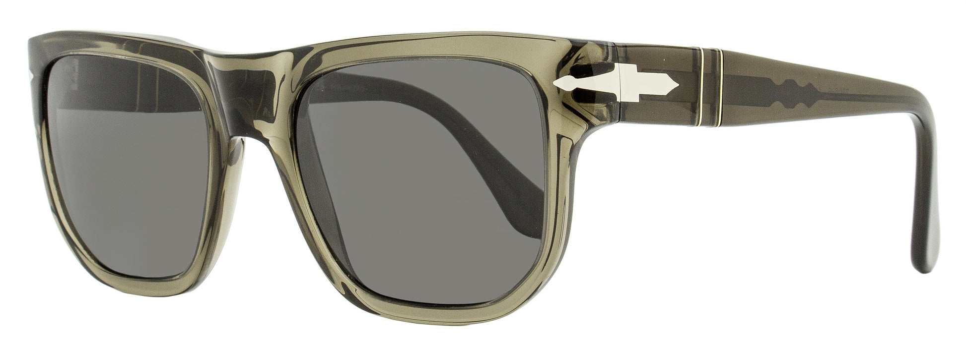 Persol Square Sunglasses PO3306S 110348 Opal Smoke 52mm Opal Smoke