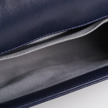 Chanel Navy Old Medium Boy Shoulder Bag