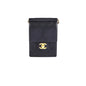 Chanel Quilted Vertical Pearls Clutch Black
