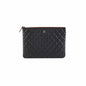 Chanel Medium O case Pouch Clutch Caviar Black