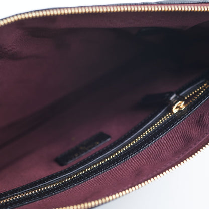 Chanel Medium O case Pouch Clutch Caviar Black