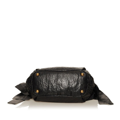 Prada Bow Lambskin Leather Shoulder Bag (SHG-29520)