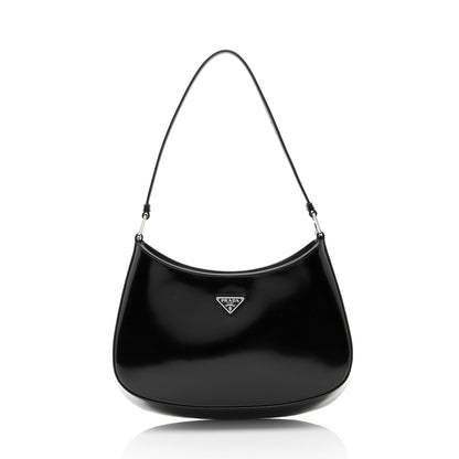 Prada Brushed Leather Cleo Shoulder Bag