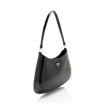 Prada Brushed Leather Cleo Shoulder Bag